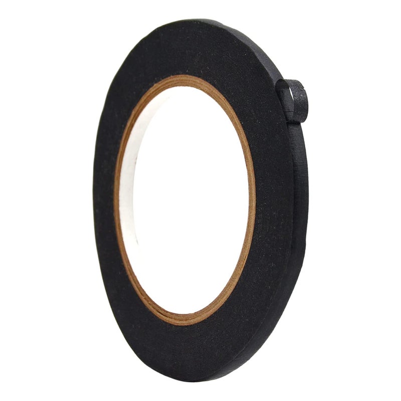 WOD Tape WOD MTC5 Colored Masking Tape, Black, 1/4 inch x 60 yds. Colorful Teacher Painters Tape for Fun DIY Art & Crafts, Lab Labeling, Writable & Classroom Decorations - Image 1